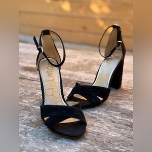 Sam Edelman Women's Yancy Block-Heel Suede Sandals